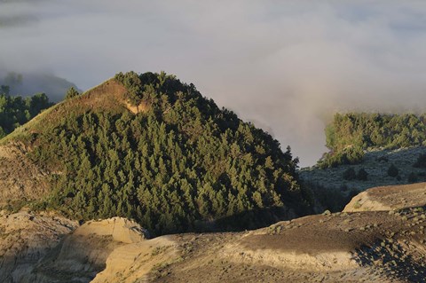Framed Daytime Mountain Landscape Print