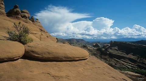Framed Rocky Cliffs Under Blue Sky 17 Print