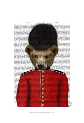 Framed Guardsman Bear Print