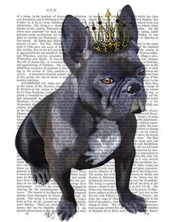 Framed French Bulldog King Print