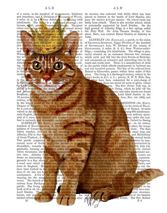 Framed Ginger Cat with Crown Full Print