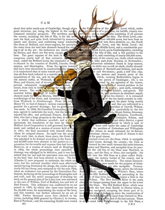 Framed Dancing Deer with Violin Print