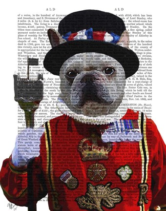 Framed Bulldog Beefeater Print