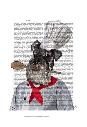 Framed Schnauzer Chef Print