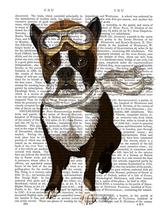 Framed Boston Terrier Flying Ace Print