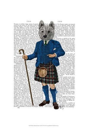 Framed West Highland Terrier in Kilt Print
