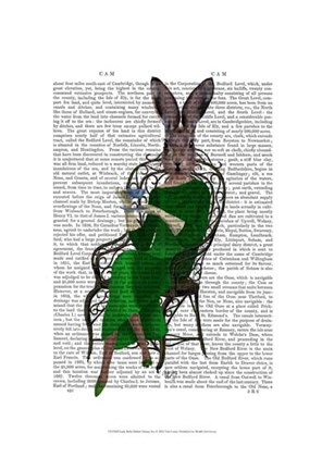 Framed Lady Bella Rabbit Taking Tea Print