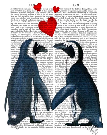Framed Penguins With Love Hearts Print