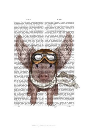 Framed Aviator Piggy I Print