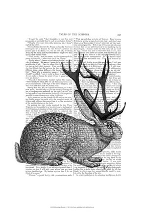 Framed Jackalope Portrait 1 Print