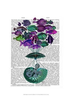Framed Flight Of The Fish Hot Air Balloon Print