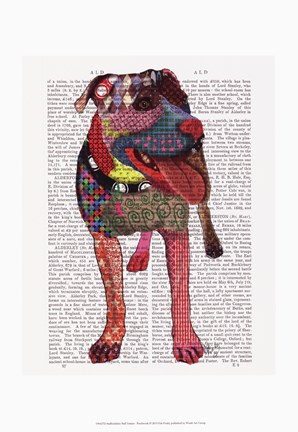 Framed Staffordshire Bull Terrier - Patchwork Print