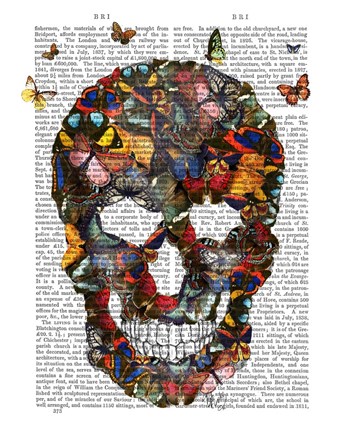 Framed Butterfly Skull Print