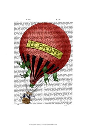 Framed Le Pilote Hot Air Balloon Print