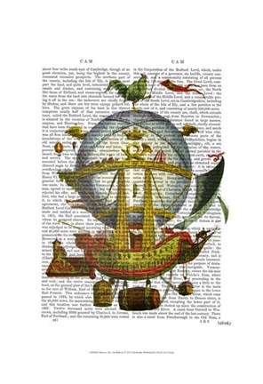 Framed Minerve Hot Air Balloon Print