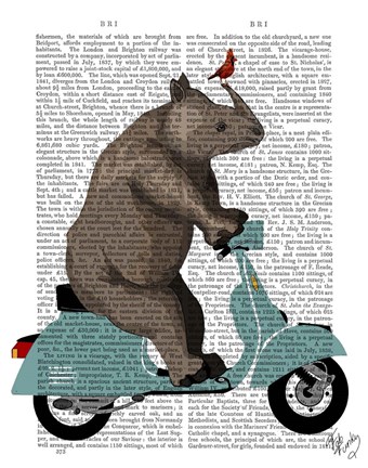 Framed Rhino on Moped Print
