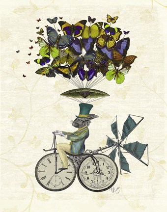 Framed Time Flies Rabbit Print