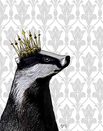 Framed Badger King II Print