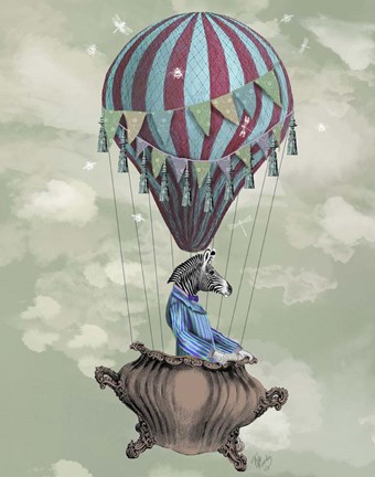 Framed Flying Zebra Print