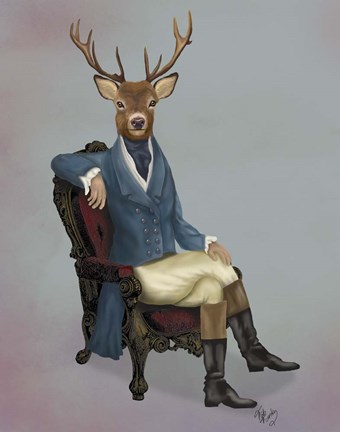 Framed Distinguished Deer Full Print