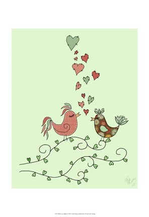 Framed Love Birds Print
