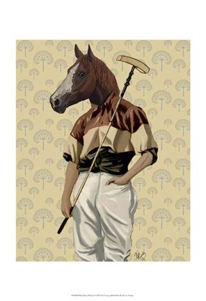 Framed Polo Horse Portrait Print