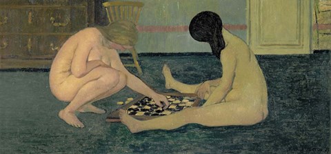 Framed Nude Women Playing at Draughts, 1897 Print