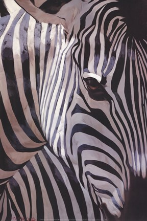 Framed Zebra Stripes Print