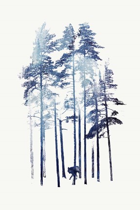 Framed Winter Wolf Print