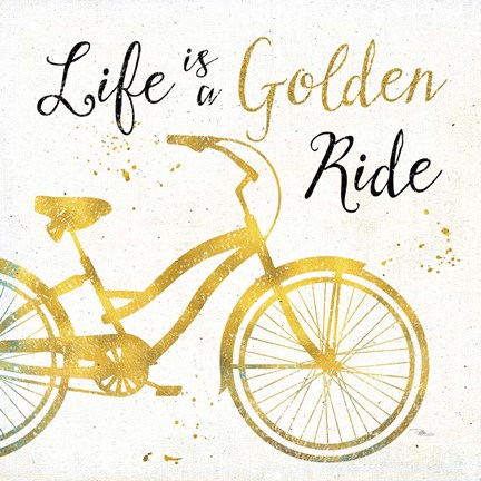 Framed Golden Ride I Print