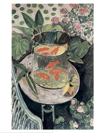 Framed Goldfish, 1912 Print