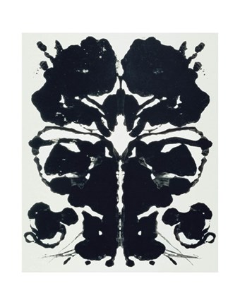 Framed Rorschach, 1984 (white) Print