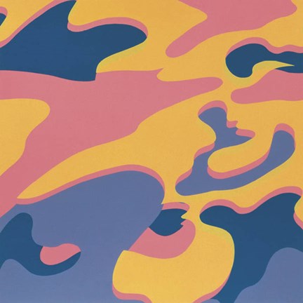 Framed Camouflage, 1987 (pink, purple, orange) Print