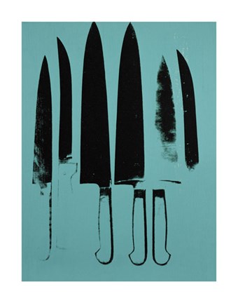 Framed Knives, c. 1981-82 (Aqua) Print