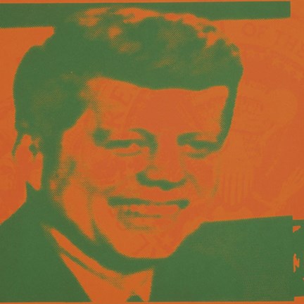 Framed Flash-November 22, 1963, 1968 (orange &amp; green) Print