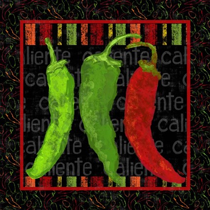 Framed Spicy Peppers I Print