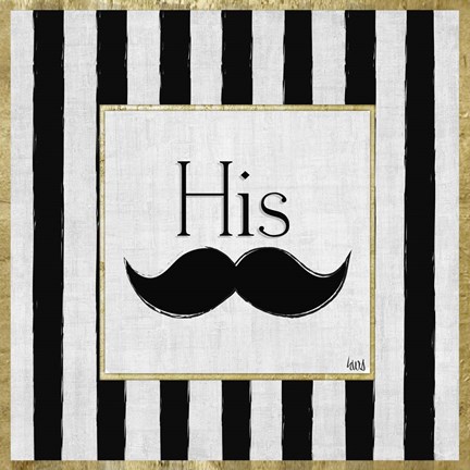 Framed His and Hers Blk/Gold I Print