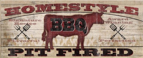 Framed Homestyle BBQ I (Cow) Print