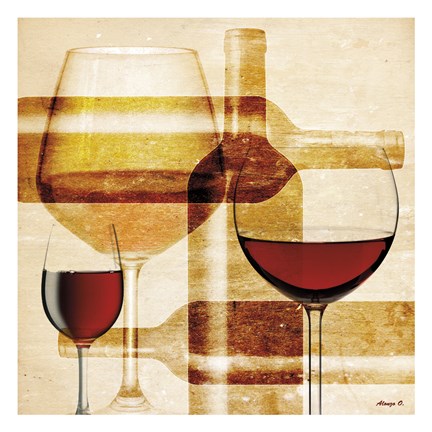 Framed Wine 14 Print