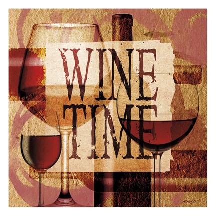 Framed Wine Time 2 Print