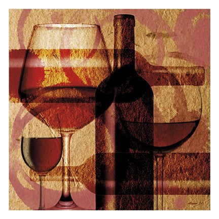 Framed Wine 17 Print