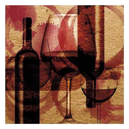 Framed Wine 18 Print