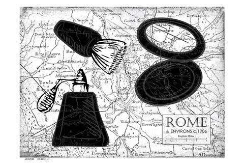 Framed Primped Rome Print