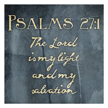 Framed Abstract Psalm 27 1 Print