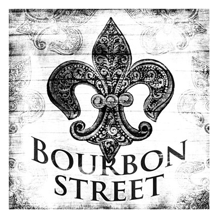 Framed Bourbon Street BW Print