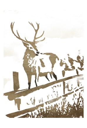 Framed Brown Deer Print