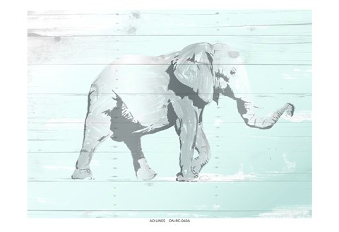 Framed Soft Elephant Print