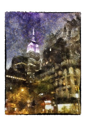 Framed Manhattan Painted Print