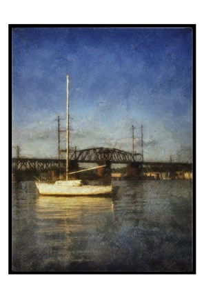 Framed Sailboat Painted With Border Print