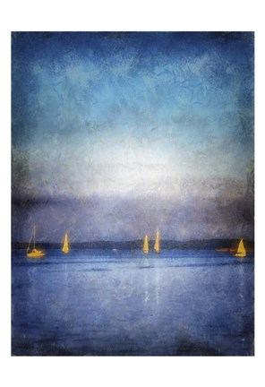 Framed Painted Sailboats Print